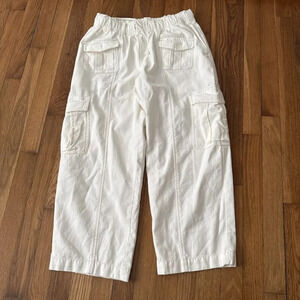 Wilfred Free GAIA Light Birch Crop Cargo Pants Denim Size 6